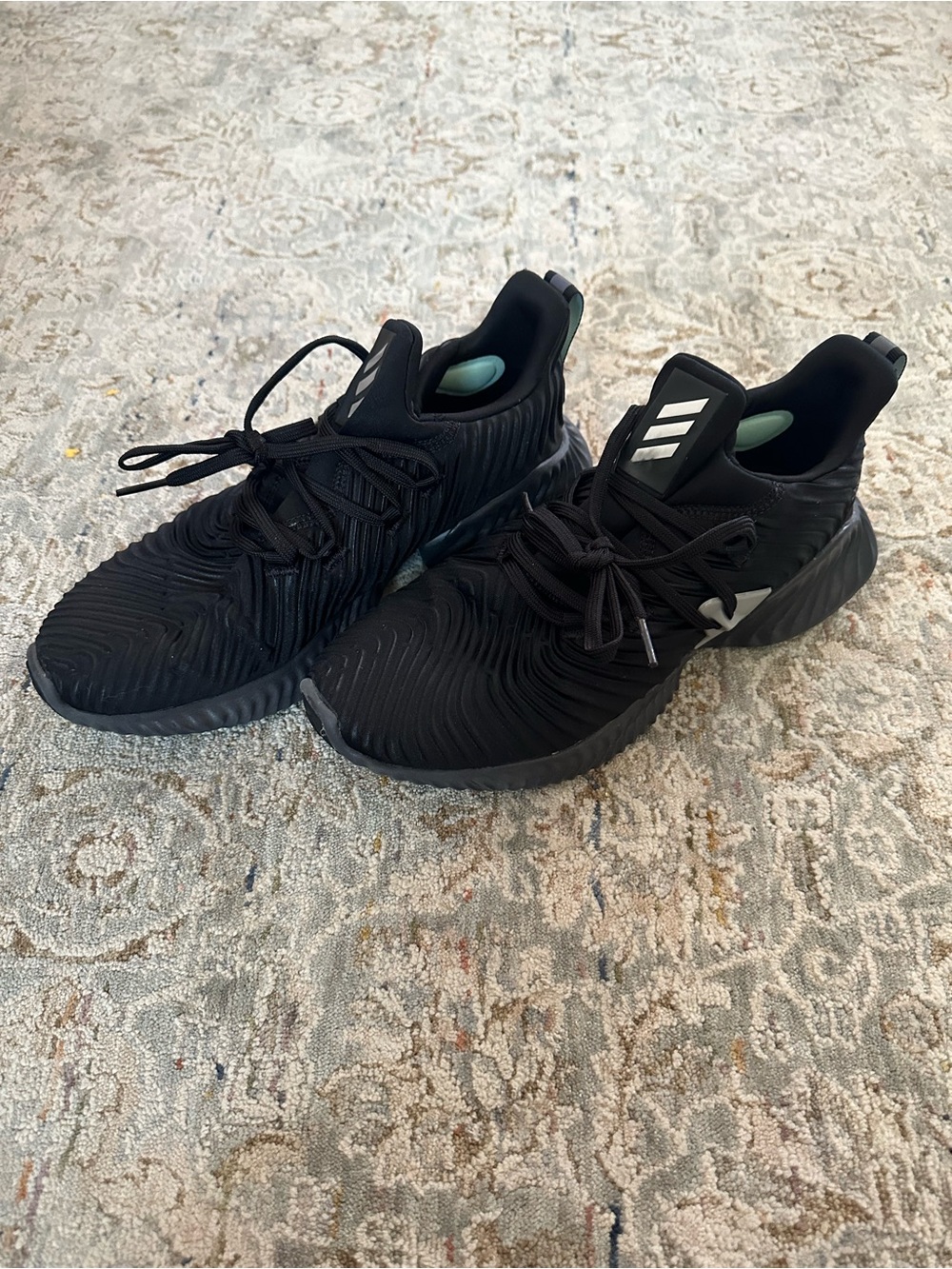 adidas Women’s Black Athletic Sneakers with Chunky Sole